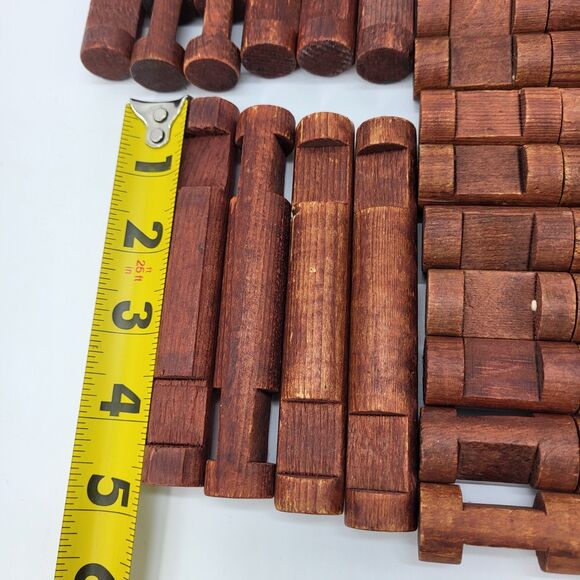 Lot of Vintage Lincoln Logs Parts Replacement Log Pieces Roof Trusses - Picture 3 of 15